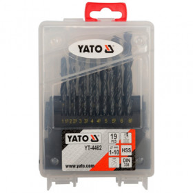 YATO YT-4462 ΣΕΤ ΤΡΥΠΑΝΙΑ HSS 19 ΤΕΜ 1-10mm DIN 338