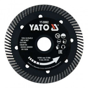 YATO YT-59982 ΔΙΑΜΑΝΤΟΔΙΣΚΟΣ 125Χ1,3mm