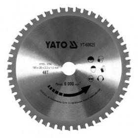 YATO YT-60625 ΔΙΑΜΑΝΤΟΔΙΣΚΟΣ ΣΙΔΗΡΟΥ 185/45Τ/20ΜΜ