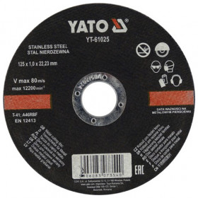 YATO YT-61025 ΔΙΣΚΟΣ ΚΟΠΗΣ ΣΙΔΗΡΟΥ - INOX 125mm