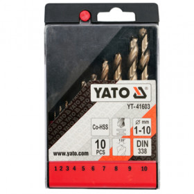 YATO YT-41603 ΤΡΥΠΑΝΙΑ ΚΟΒΑΛΤΙΟΥ Co ΣΕΤ 10τεμ 1-10mm
