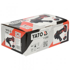 YATO YT-82828 ΓΩΝΙΑΚΟΣ ΤΡΟΧΟΣ ΜΠΑΤΑΡΙΑΣ 18V/125mm 2X3Ah